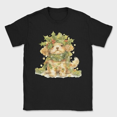 Bunny With Holly Garland, Tricou Barbati (Unisex)
