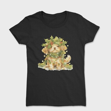 Bunny With Holly Garland, Tricou Femei