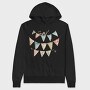 Bunting Flags Floral, Hanorac Oversize Barbati (Unisex)