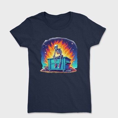 Burning Skeleton Sneakers, Tricou Femei