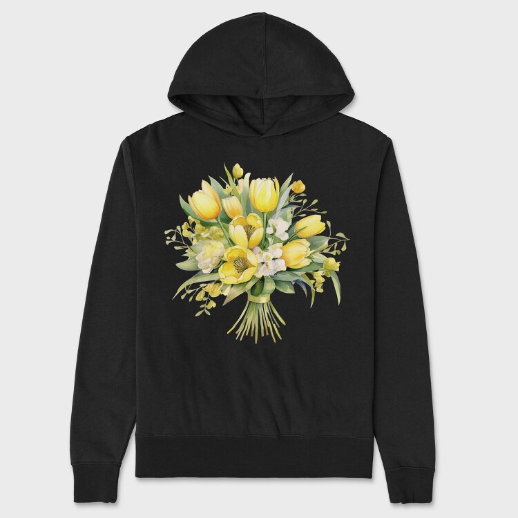 Butter Flower Bouquet, Hanorac Oversize Barbati (Unisex)