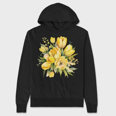 Butter Yellow Tulip16, Hanorac Oversize Barbati (Unisex)