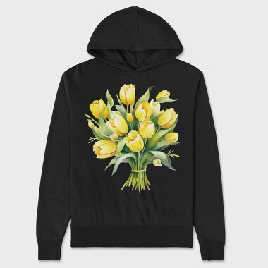 Butter Yellow Tulip17, Hanorac Oversize Barbati (Unisex)