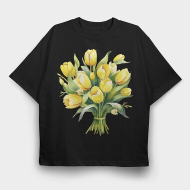 Butter Yellow Tulip17, Tricou Oversize Barbati (Unisex)