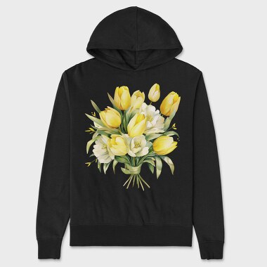 Butter Yellow Tulip18, Hanorac Oversize Barbati (Unisex)
