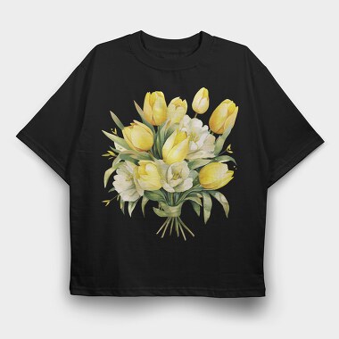 Butter Yellow Tulip18, Tricou Oversize Barbati (Unisex)