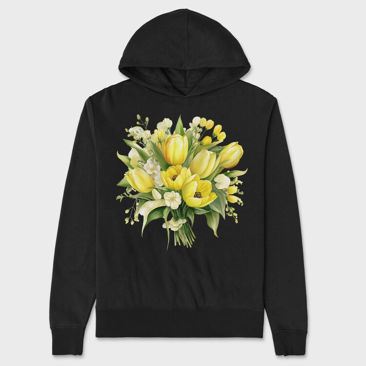 Butter Yellow Tulip5, Hanorac Oversize Barbati (Unisex)