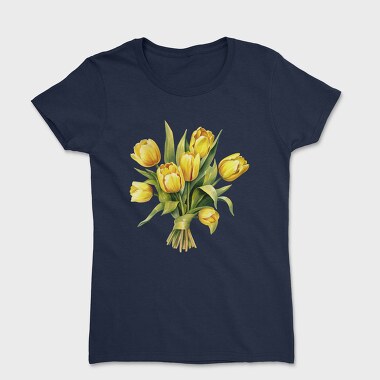 Butter Yellow Tulips Bouquet, Tricou Femei