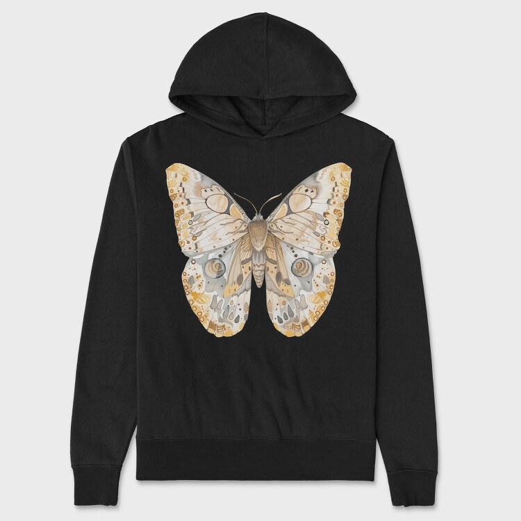 Butterfly Artwork, Hanorac Oversize Barbati (Unisex)