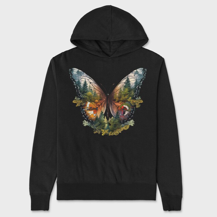 Butterfly Fantasy Forest, Hanorac Oversize Barbati (Unisex)