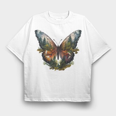 Butterfly Fantasy Forest, Tricou Oversize Barbati (Unisex)