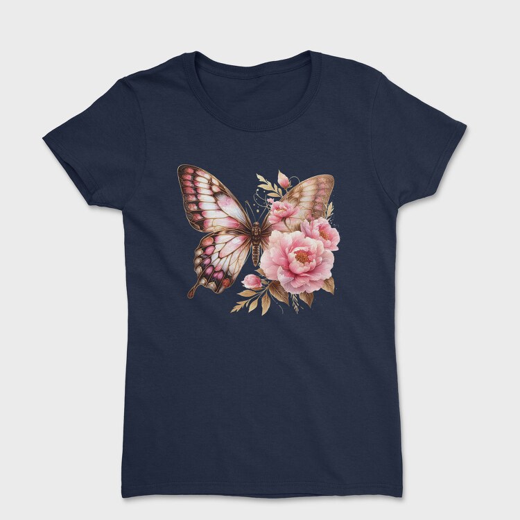 Butterfly Floral Sublimation, Tricou Femei