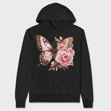 Butterfly Floral Sublimation, Hanorac Oversize Barbati (Unisex)