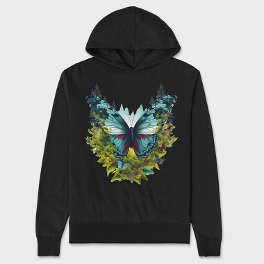 Butterfly Flower Forest, Hanorac Oversize Barbati (Unisex)