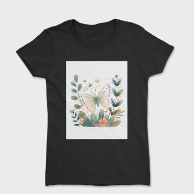 Butterfly Flowers Blossoms, Tricou Femei