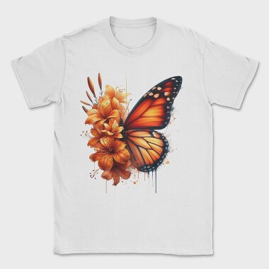 Butterfly Flowers Clipart, Tricou Barbati (Unisex)