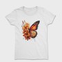 Butterfly Flowers Clipart, Tricou Femei