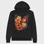 Butterfly Flowers Clipart, Hanorac Oversize Barbati (Unisex)