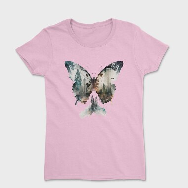 Butterfly Forest Silhouette, Tricou Femei