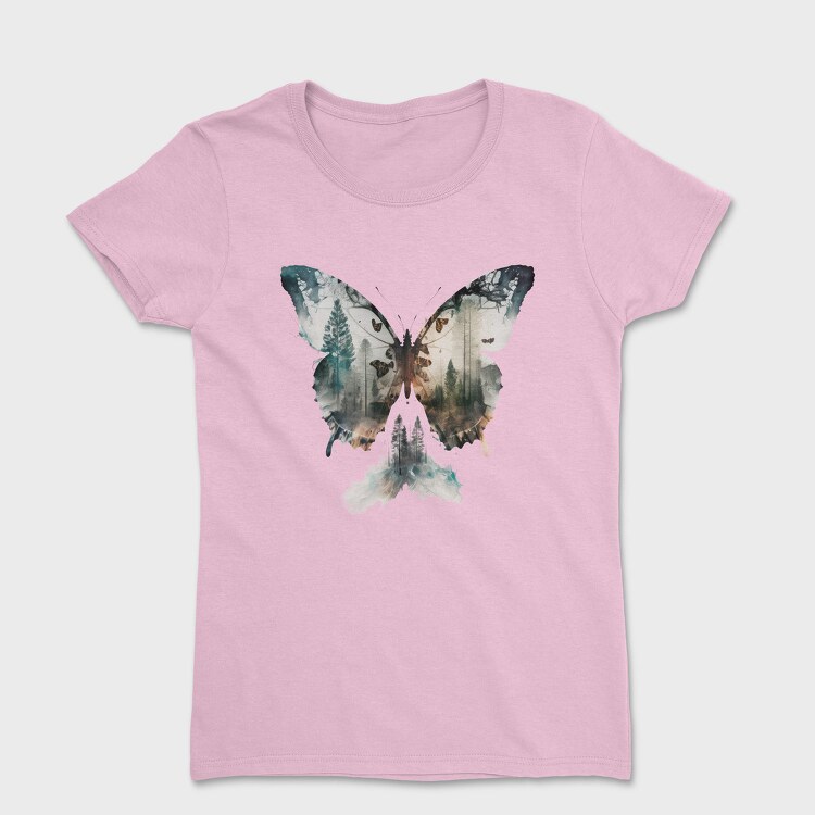 Butterfly Forest Silhouette, Tricou Femei