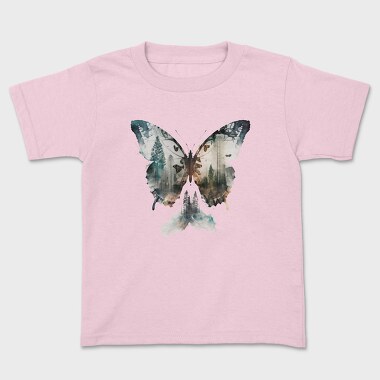 Butterfly Forest Silhouette, Tricou Copii