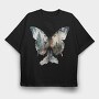 Butterfly Forest Silhouette, Tricou Oversize Barbati (Unisex)