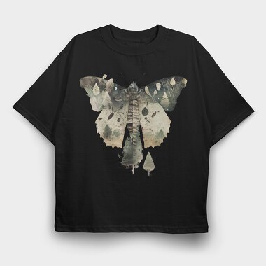 Butterfly Forest Symphony, Tricou Oversize Barbati (Unisex)