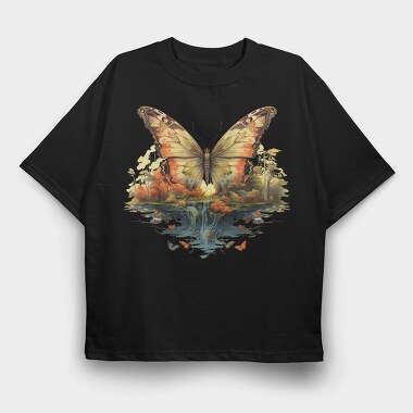 Butterfly Island Sublimation, Tricou Oversize Barbati (Unisex)