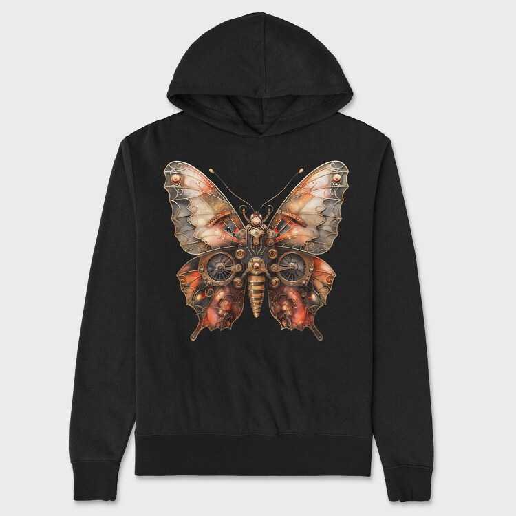 Butterfly Mechanica Gears, Hanorac Oversize Barbati (Unisex)