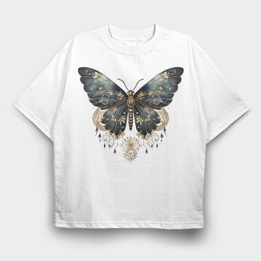 Butterfly Moon Clipart, Tricou Oversize Barbati (Unisex)