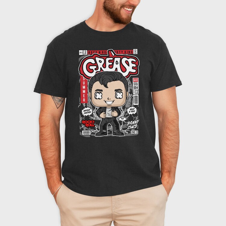 Grease Pop Vinyl, Tricou Barbati (Unisex)