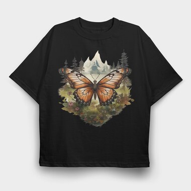Butterfly Mountain Forest, Tricou Oversize Barbati (Unisex)