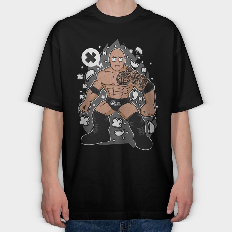 The Rock Warrior, Tricou Oversize Barbati (Unisex)