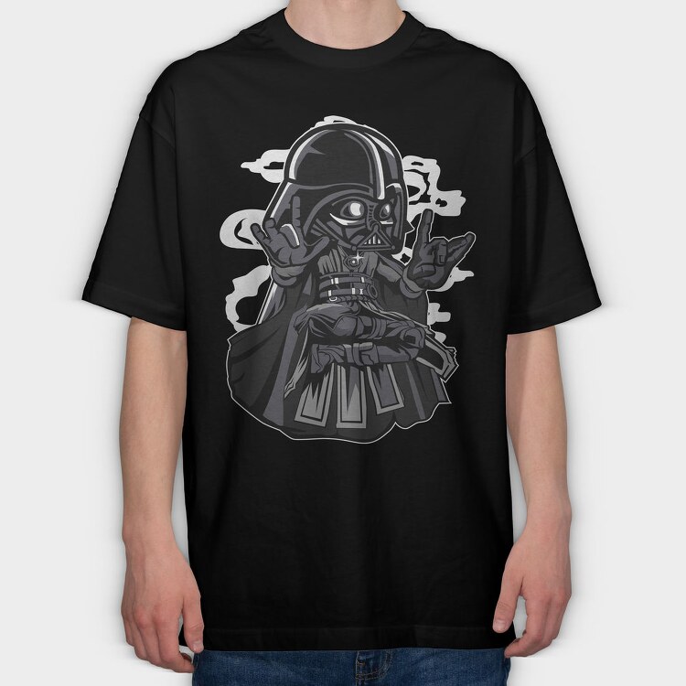 Darth Rockstar, Tricou Oversize Barbati (Unisex)