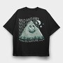 Wild and Free Mountain Cartoon, Tricou Oversize Barbati (Unisex)