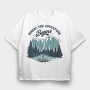Where the Aventure Begins, Tricou Oversize Barbati (Unisex)