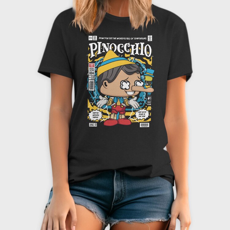 Pinocchio Pop Art, Tricou Barbati (Unisex)