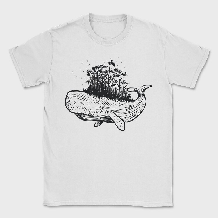Whale and Tree, Tricou Barbati (Unisex)