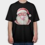 Bubblegum Santa Heart Glasses, Tricou Oversize Barbati (Unisex)