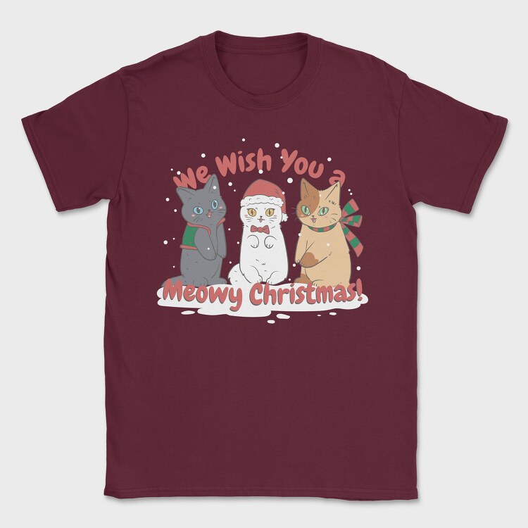 We Wish You a Meowy Christmas, Tricou Barbati (Unisex)