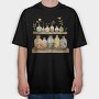 Bottles Flowers Wood, Tricou Oversize Barbati (Unisex)