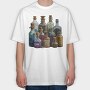 Bottles With Cork Seals, Tricou Oversize Barbati (Unisex)