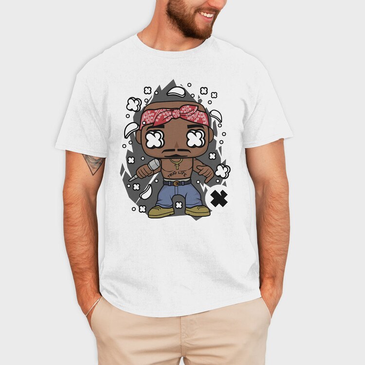 Thug Life Rapper, Tricou Barbati (Unisex)