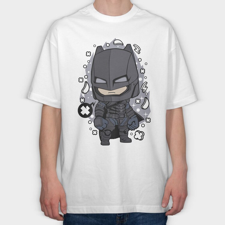 Batman Chibi Storm, Tricou Oversize Barbati (Unisex)