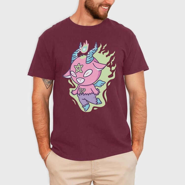 Cute Pastel Baphomet, Tricou Barbati (Unisex)