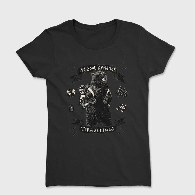 Wanderlust Bear, Tricou Femei