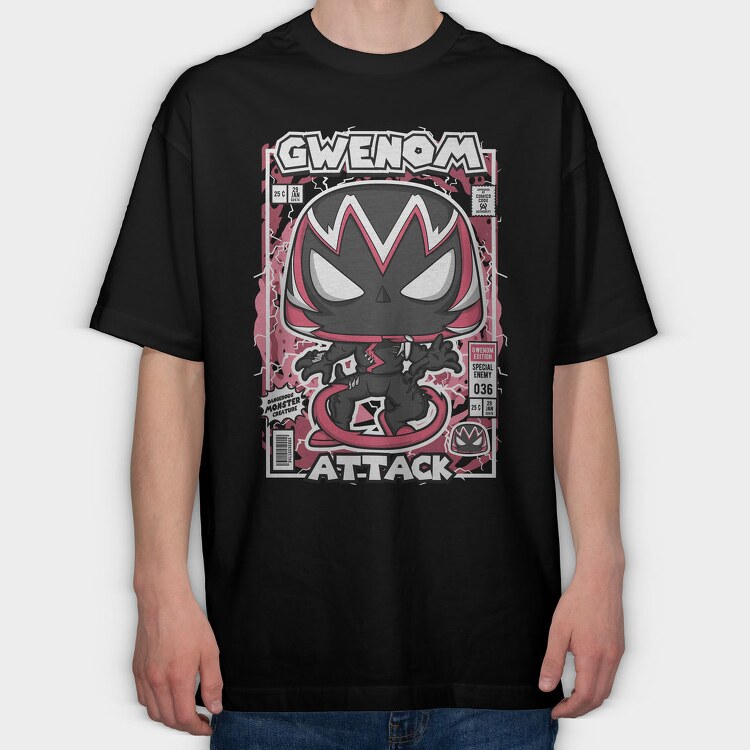 Gwenom Attack, Tricou Oversize Barbati (Unisex)