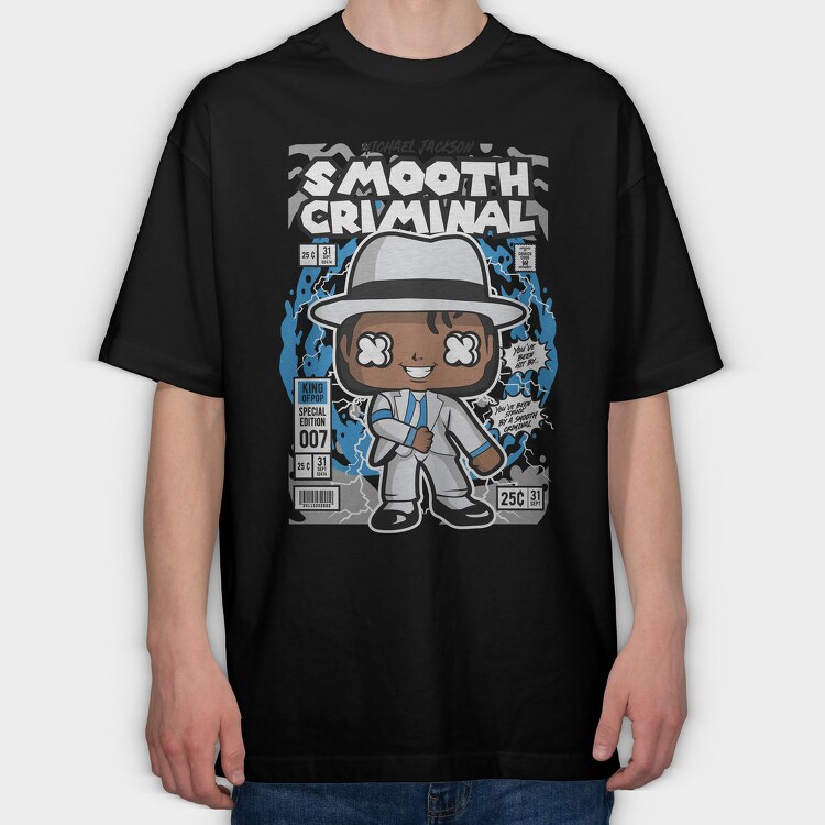 Smooth Criminal Pop, Tricou Oversize Barbati (Unisex)