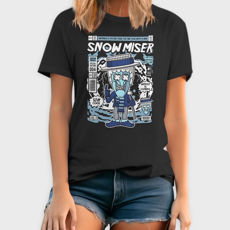 Snowmiser Comic Drop, Tricou Barbati (Unisex)