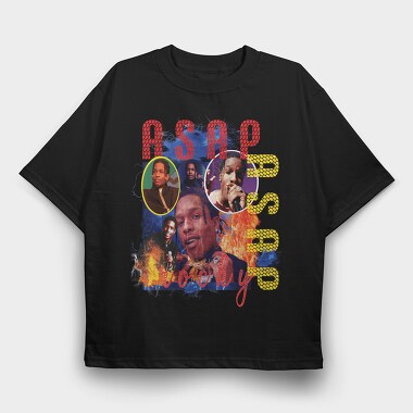 Asap Rocky Fire, Tricou Oversize Barbati (Unisex)
